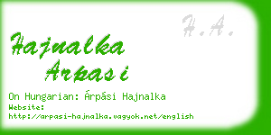hajnalka arpasi business card