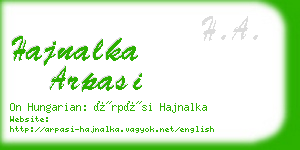 hajnalka arpasi business card